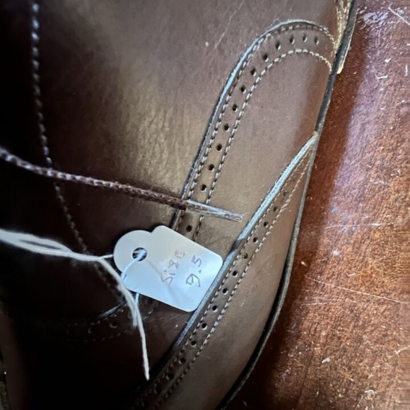Lord & Taylor, Men’s, Shoes Oxford, Leather, Brown, Size 9.5, Lace up, Wingtip.! main image 6